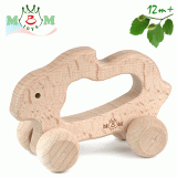ZAJÍC - Dřevěná hračka na kolečkách