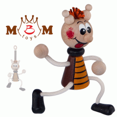BROUČEK - DŘEVĚNĚ FIGURKY S PRUŽINOU