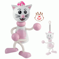 DŘEVĚNÁ FIGURKA NA PRUŽINĚ